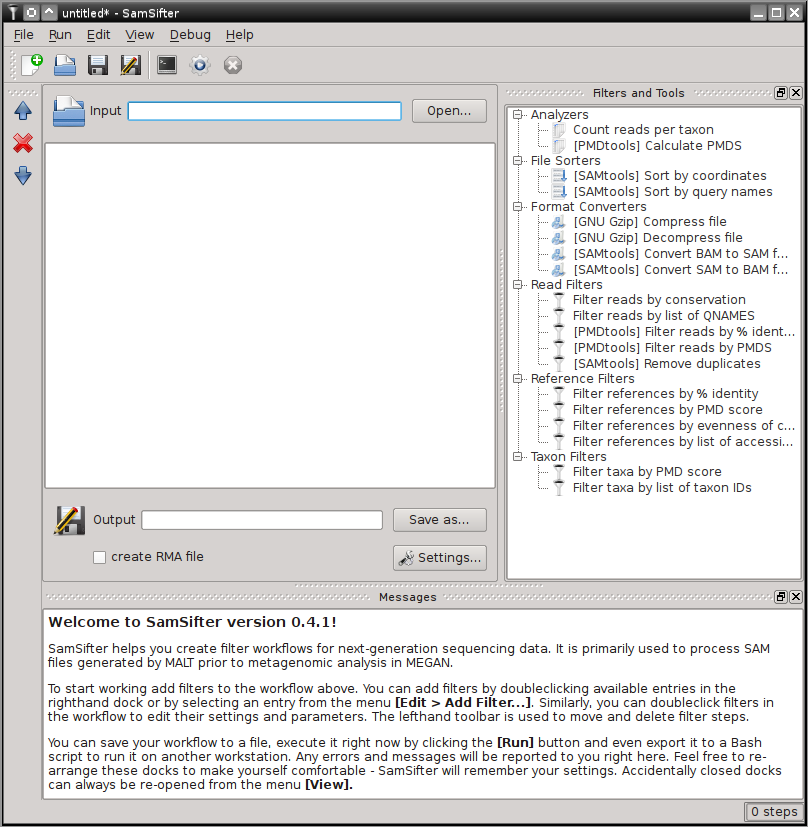 Screenshot of SamSifter version 0.4.1